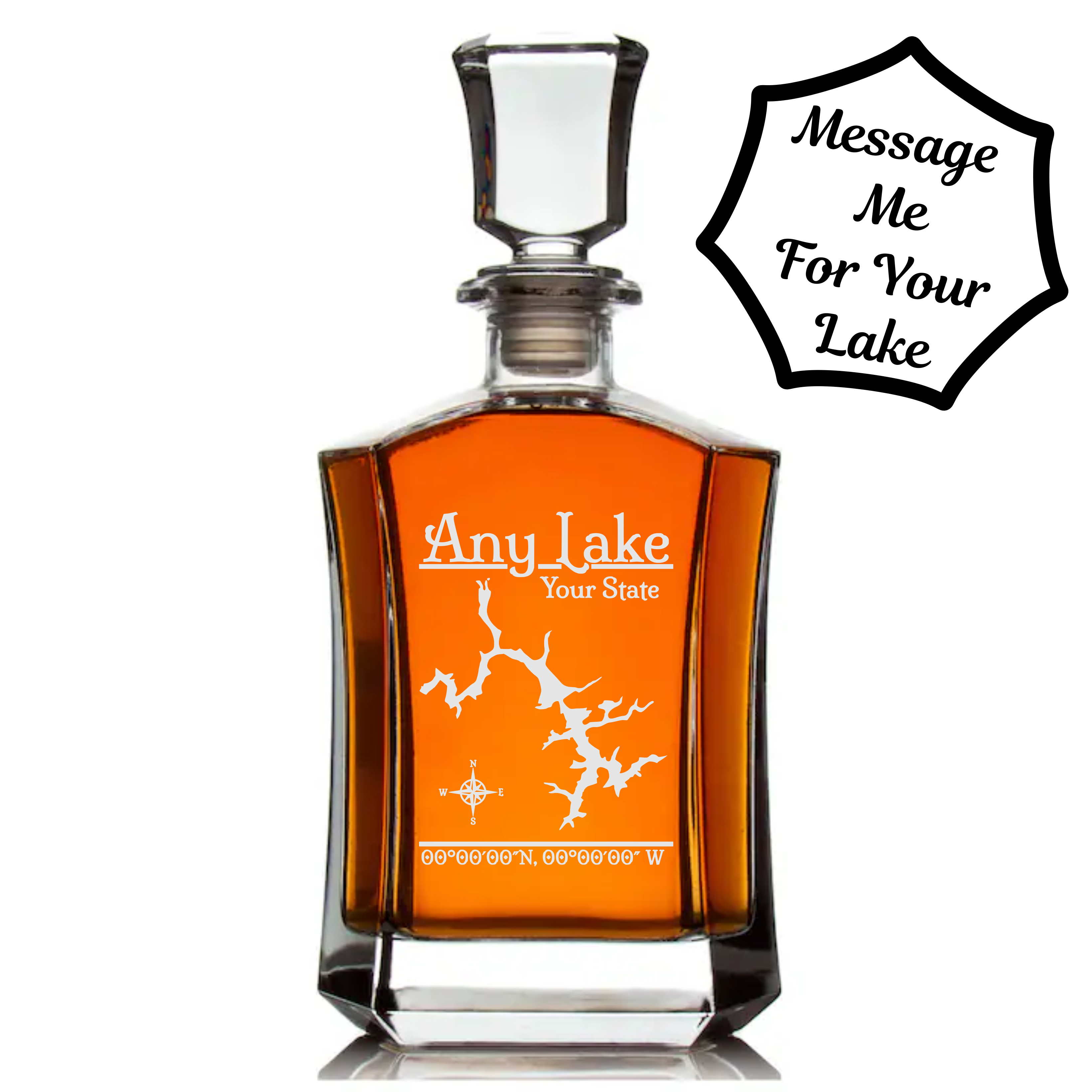 Classic Lake Decanter - 6 Sided